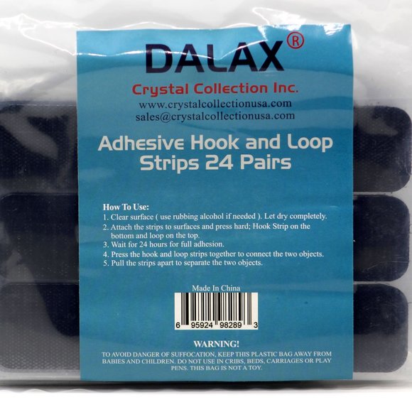 24 Pcs Heavy Duty Hook and Loop Tape Adhesiv Strips Anti Slip/Curl Gripper - Picture 3 of 11